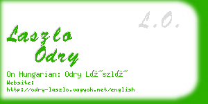 laszlo odry business card